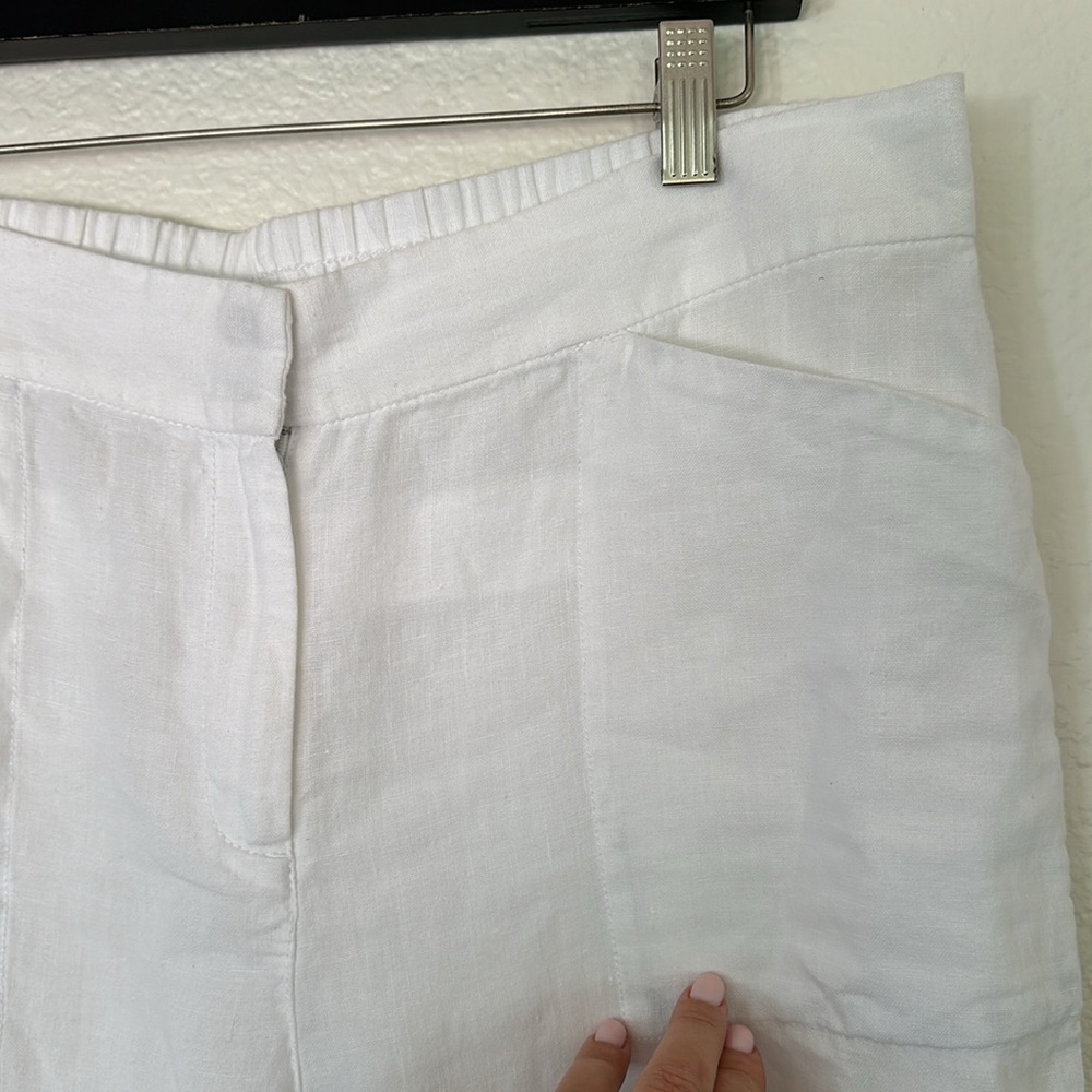 Chicos linen white cream pants size 1.5 10 medium - Picture 2 of 7